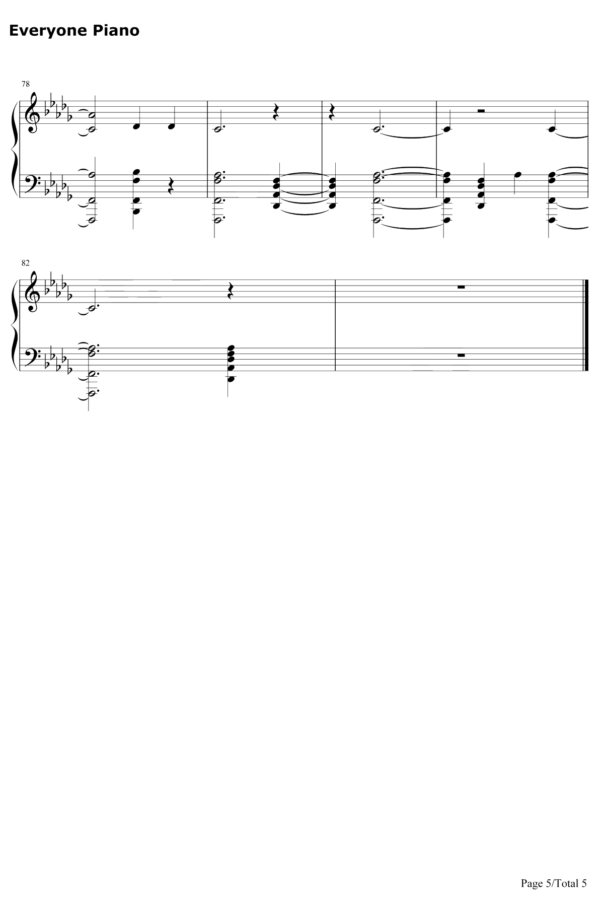 Let You Down钢琴谱-NF5