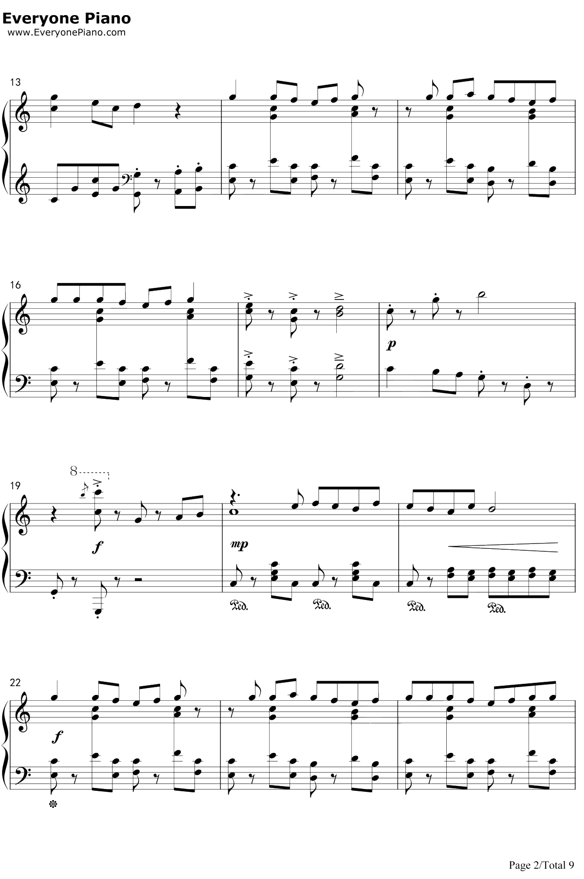 先生あのね钢琴谱-長縄まりあ井上喜久子-工作细胞OST2