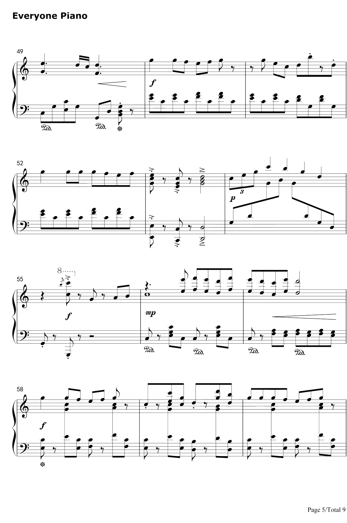 先生あのね钢琴谱-長縄まりあ井上喜久子-工作细胞OST5