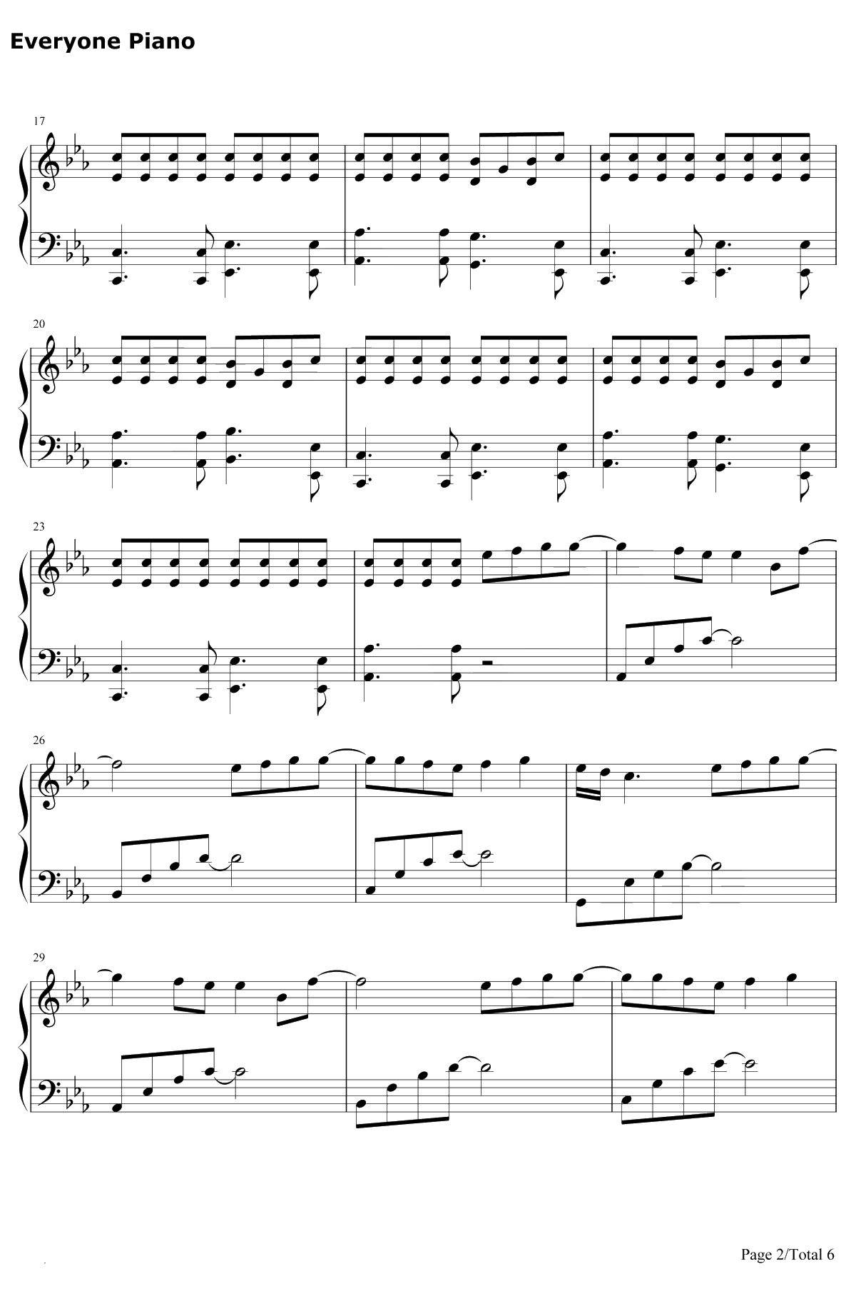 Handclap钢琴谱-Fitz&TheTantrums-神偷奶爸3宣传曲2