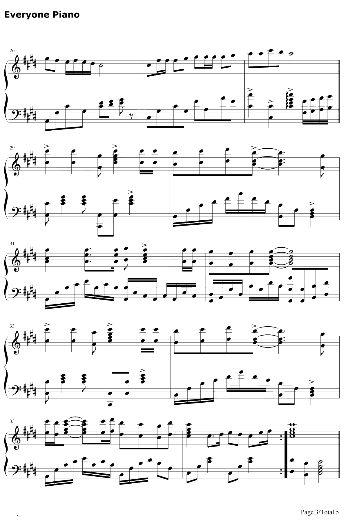 星星点灯钢琴谱-郑智化3