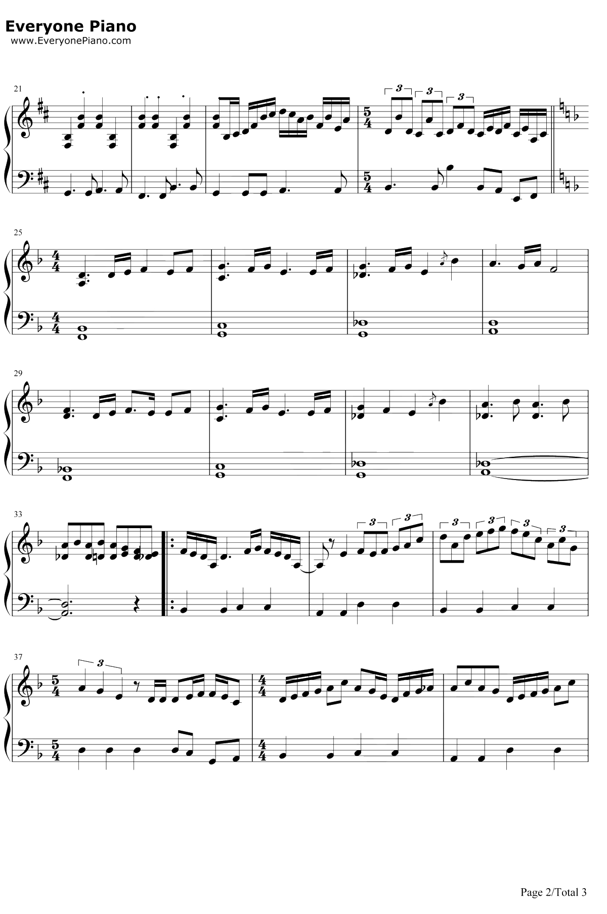 不思議なお祓い棒钢琴谱-东方Project-不可思议的驱魔棒-东方辉针城2