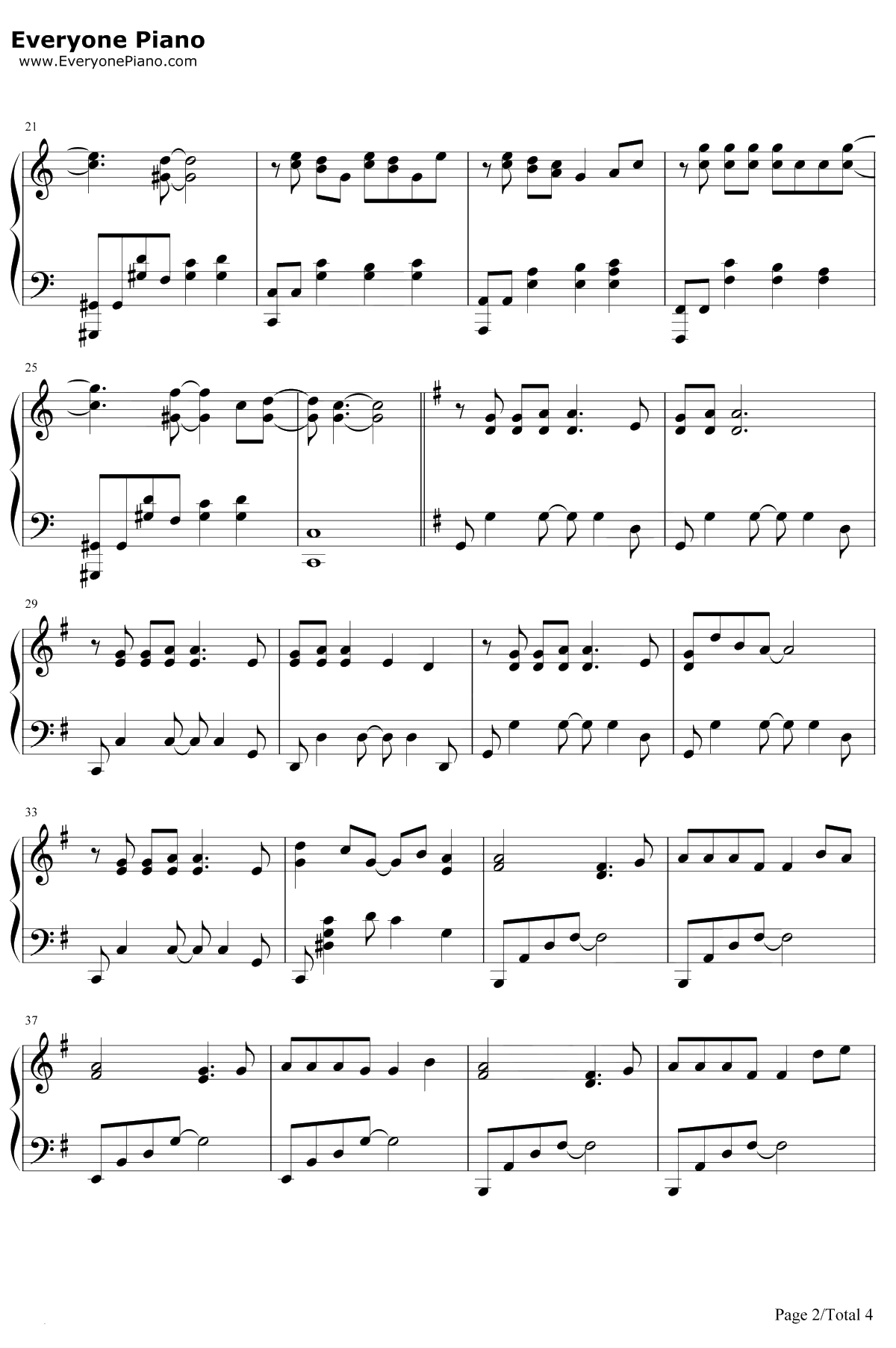 张家明和婉君钢琴谱-李荣浩-纪念出道五周年2