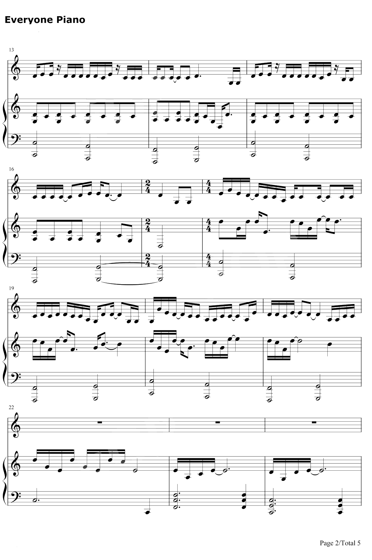 可能否钢琴谱-木小雅-可能我撞了南墙才会回头吧2