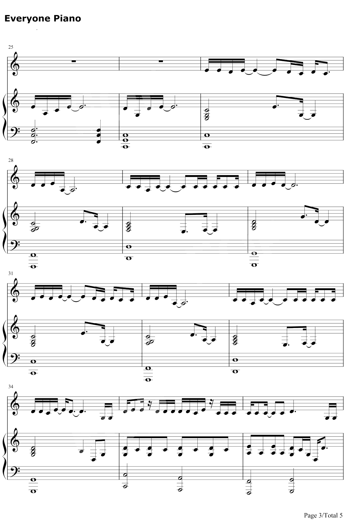 可能否钢琴谱-木小雅-可能我撞了南墙才会回头吧3