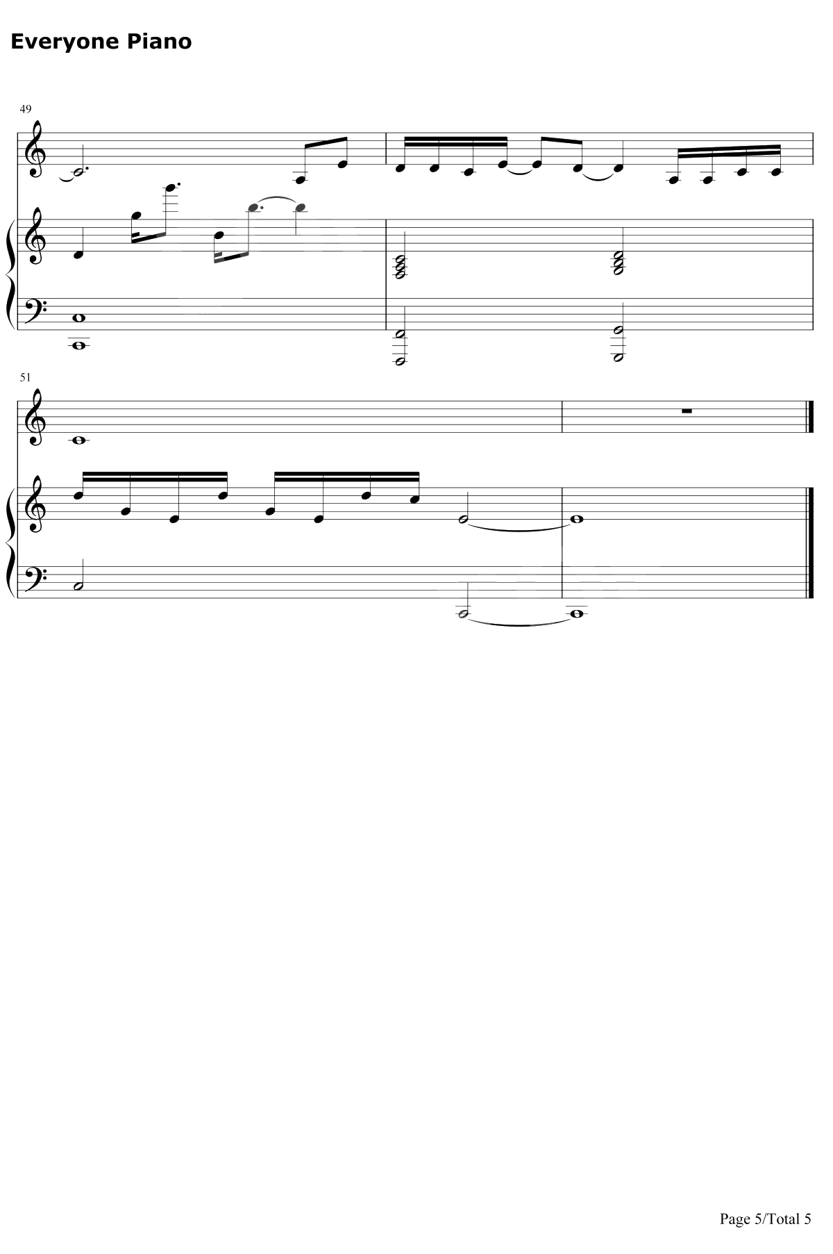 可能否钢琴谱-木小雅-可能我撞了南墙才会回头吧5