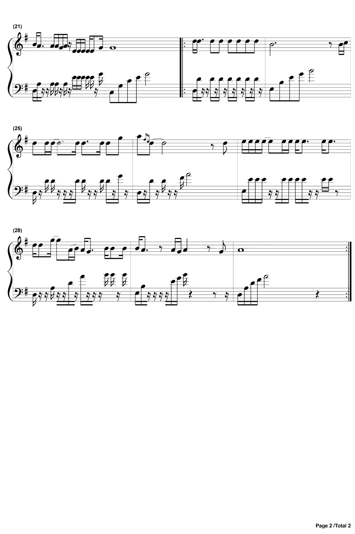 我是一只小小鸟钢琴谱-赵传-想要飞呀飞却飞也飞不高2
