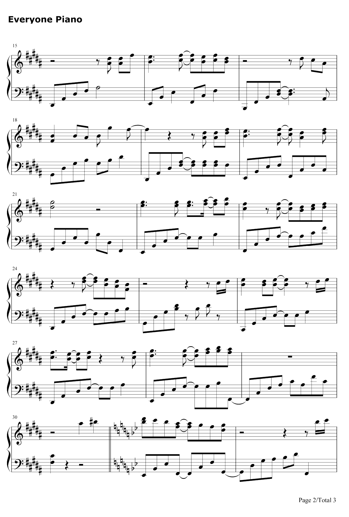 MEMORIA钢琴谱-蓝井エイル蓝井艾露-Fate/ZeroED12