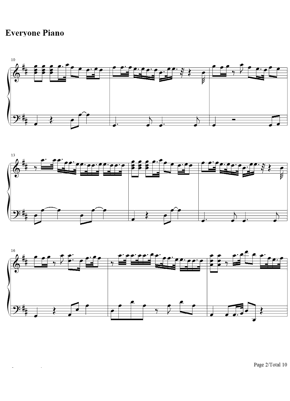 Stand by U钢琴谱--东方神起2