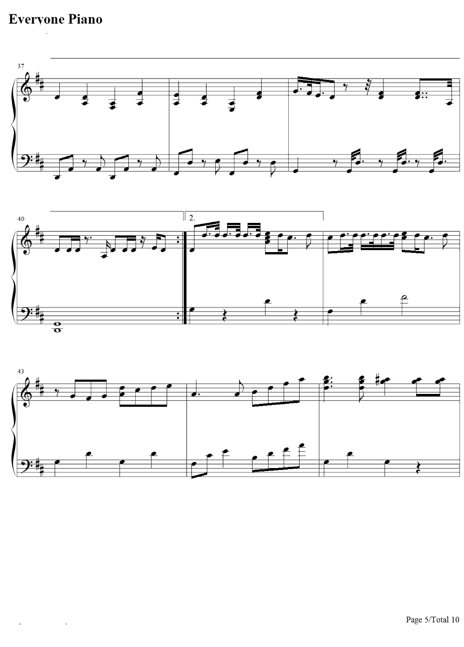 Stand by U钢琴谱--东方神起5