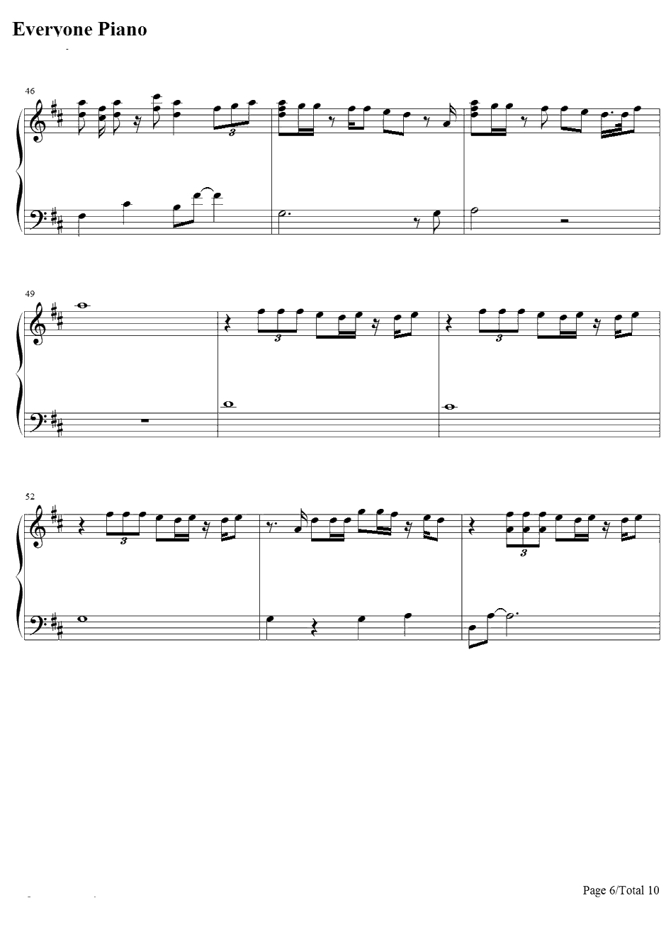 Stand by U钢琴谱--东方神起6