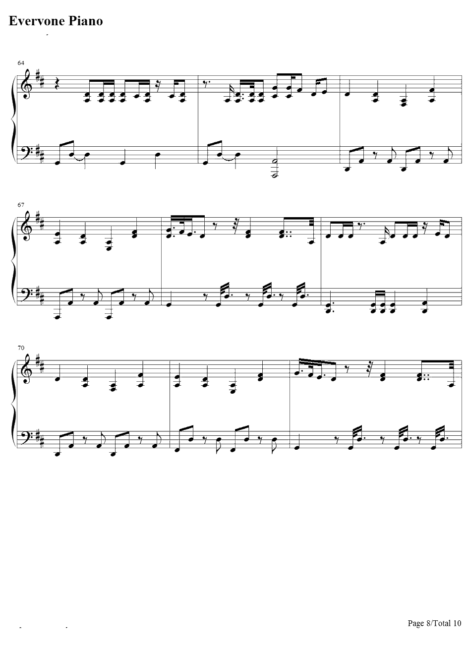 Stand by U钢琴谱--东方神起8