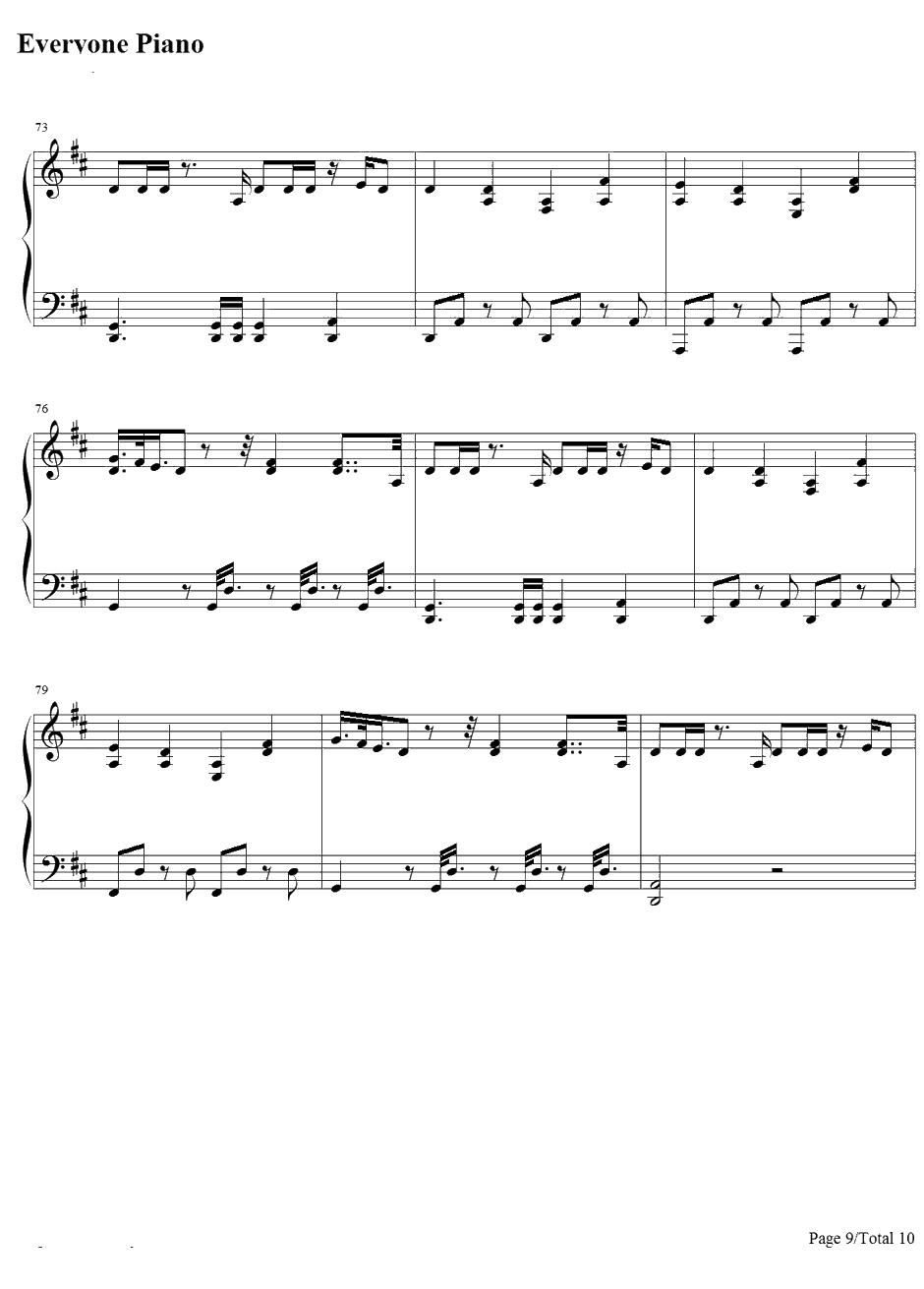 Stand by U钢琴谱--东方神起9