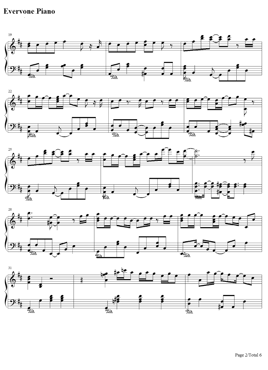 Heavenly Days钢琴谱-新垣结衣-恋空OST2