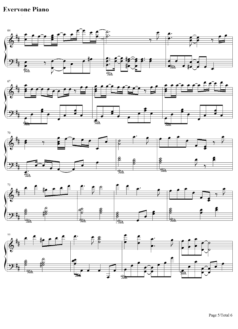 Heavenly Days钢琴谱-新垣结衣-恋空OST5