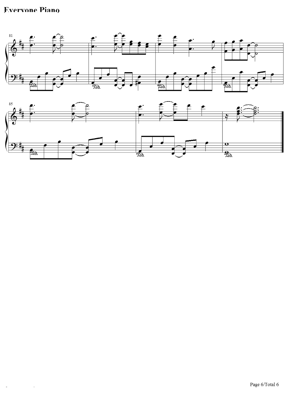 Heavenly Days钢琴谱-新垣结衣-恋空OST6