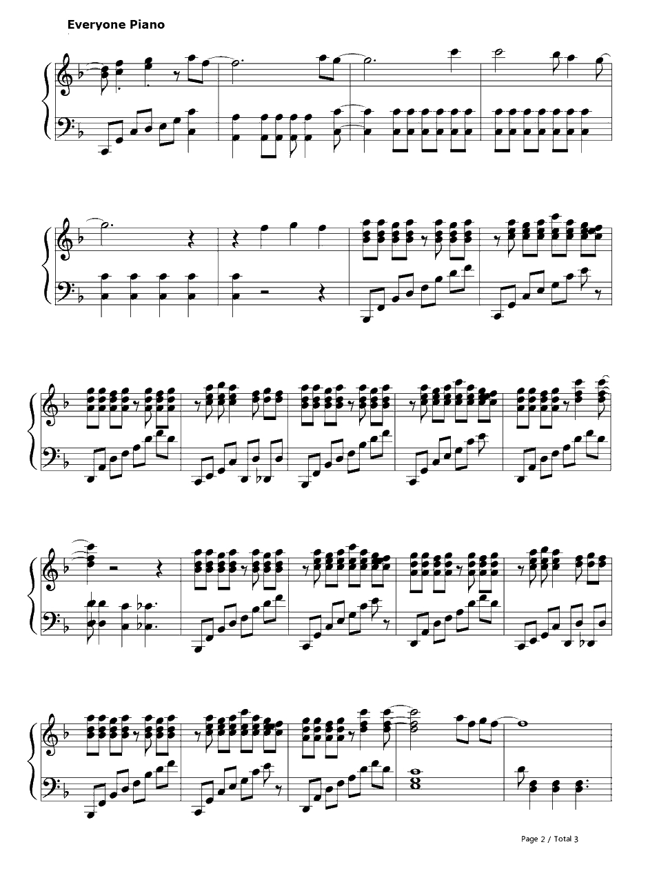 オレンジ钢琴谱-钉宫理恵&堀江由衣&喜多村英梨-龙与虎ED22