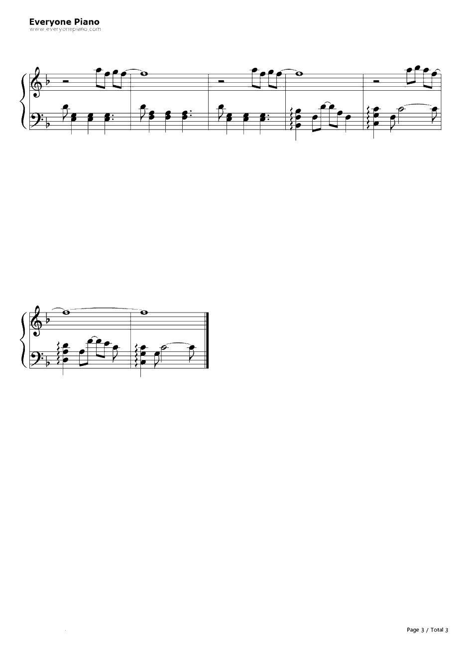 オレンジ钢琴谱-钉宫理恵&堀江由衣&喜多村英梨-龙与虎ED23