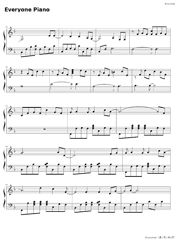 Drenched《春娇与志明》插曲钢琴谱-曲婉婷-Drenched《春娇与志明》插曲3