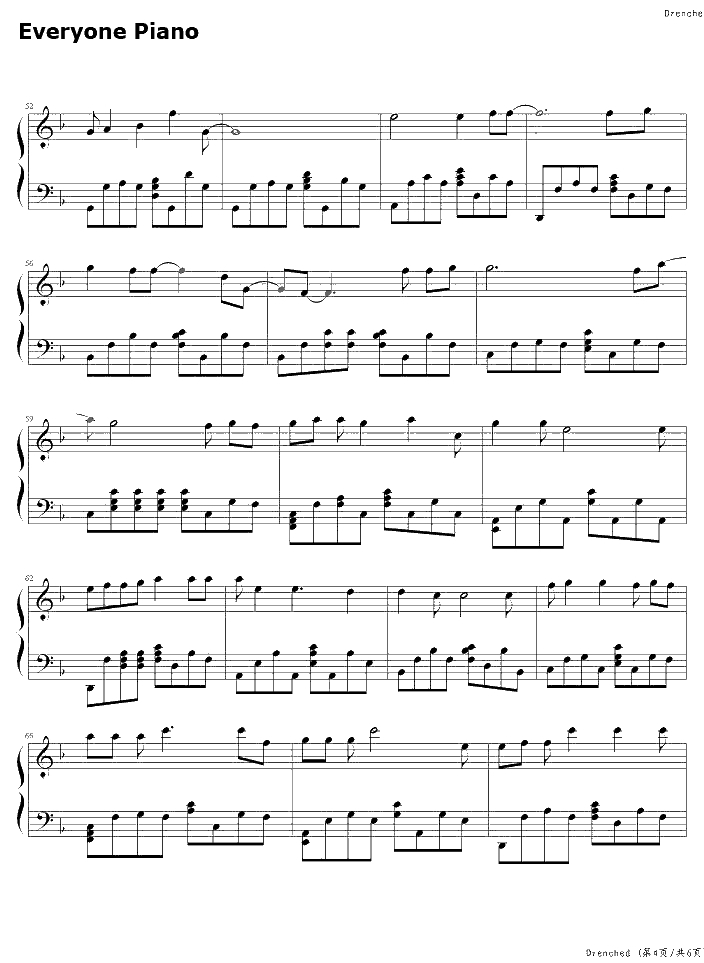 Drenched《春娇与志明》插曲钢琴谱-曲婉婷-Drenched《春娇与志明》插曲4