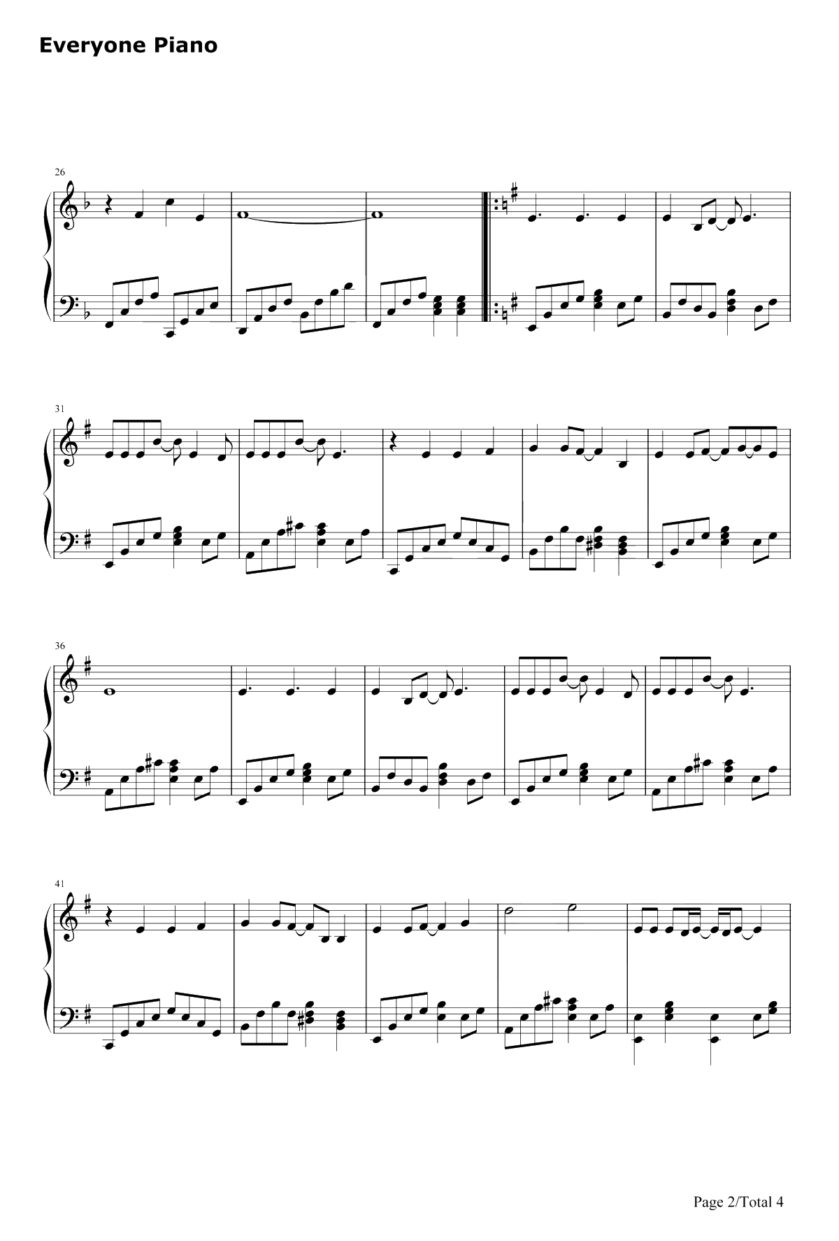 Beautiful World钢琴谱-宇多田光-福音战士新剧场版:序主题曲2