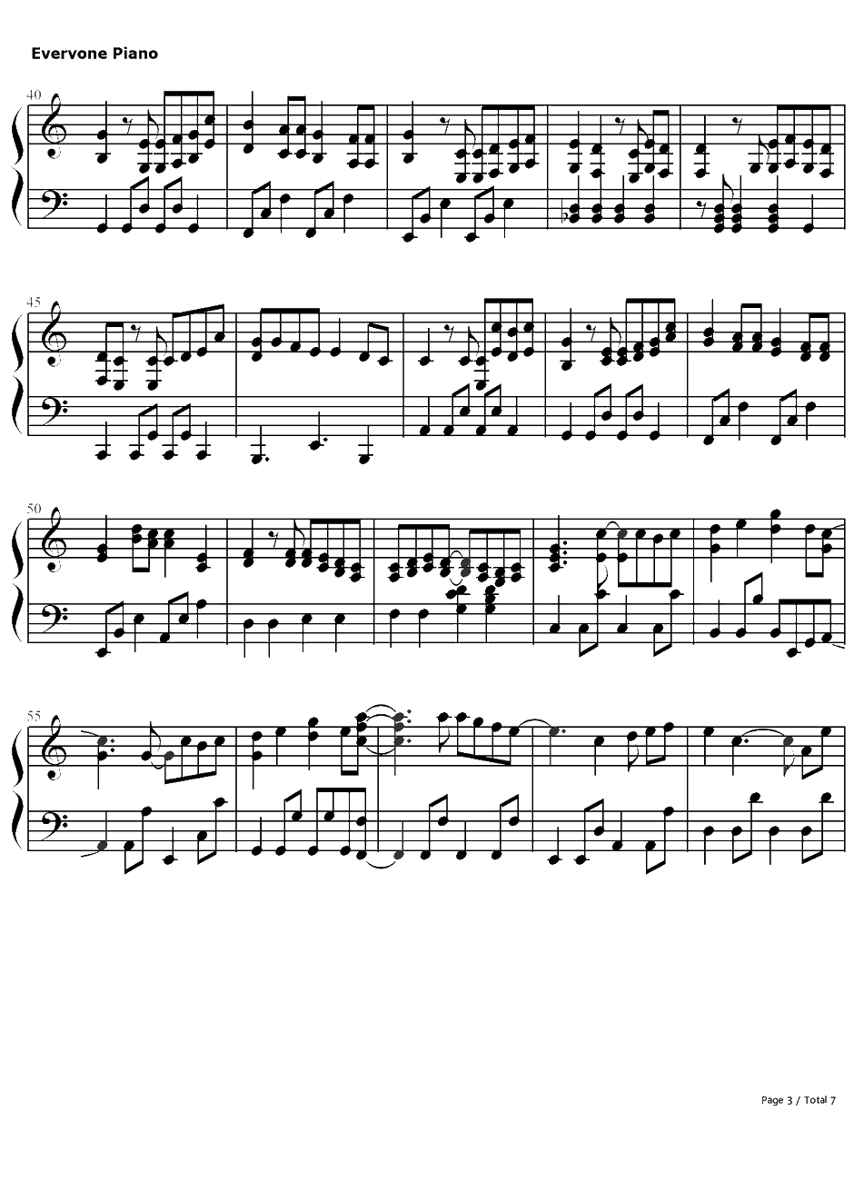 マイガール钢琴谱-岚-MyGirl-我的乖乖女主题曲3