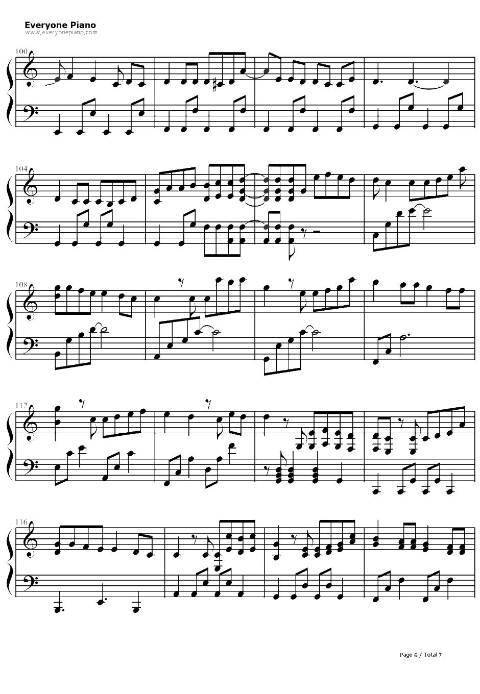 マイガール钢琴谱-岚-MyGirl-我的乖乖女主题曲6