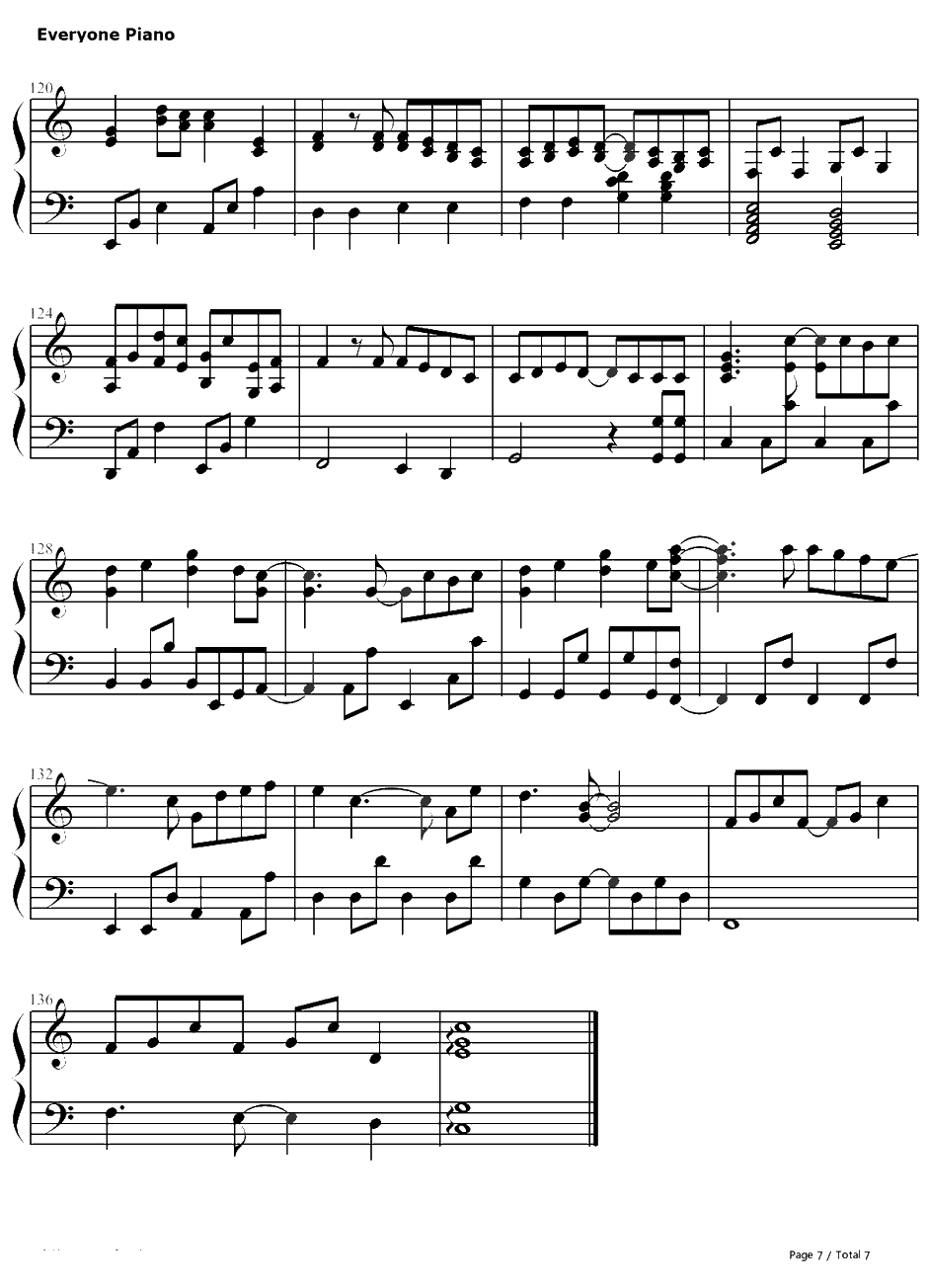 マイガール钢琴谱-岚-MyGirl-我的乖乖女主题曲7