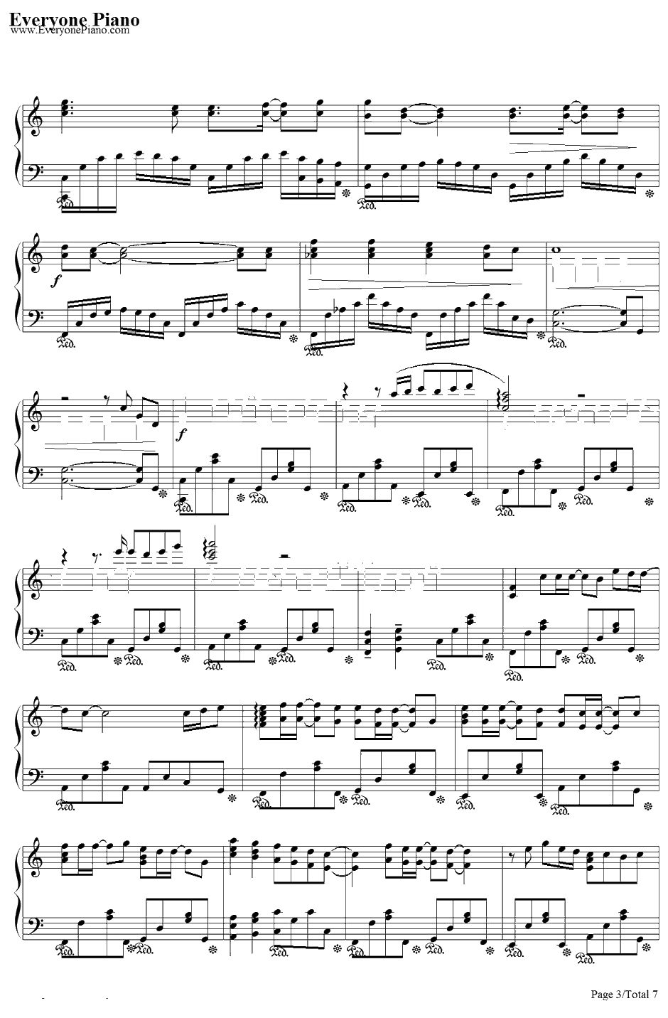 忘れ咲き钢琴谱-GARNETCROW-名侦探柯南ED3