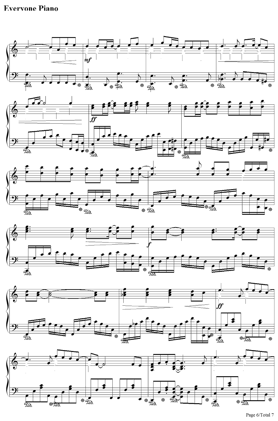 忘れ咲き钢琴谱-GARNETCROW-名侦探柯南ED6