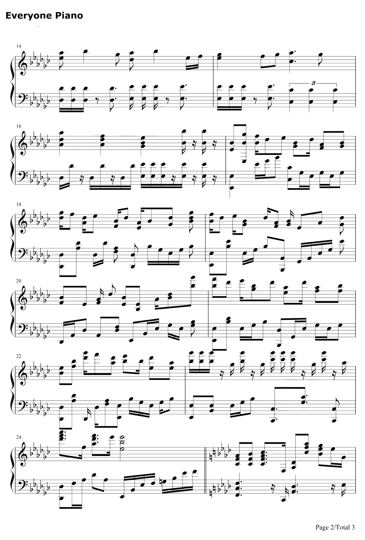 Theme of SSS钢琴谱-麻枝准-AngelBeatsOST2