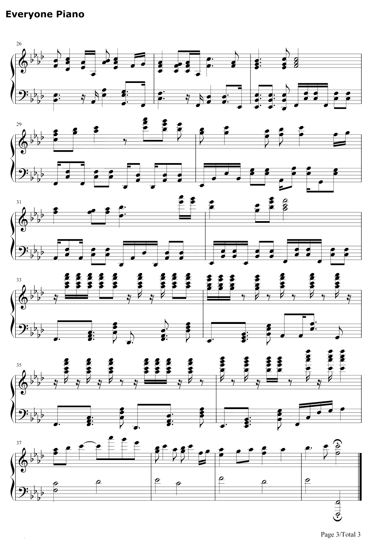 Theme of SSS钢琴谱-麻枝准-AngelBeatsOST3