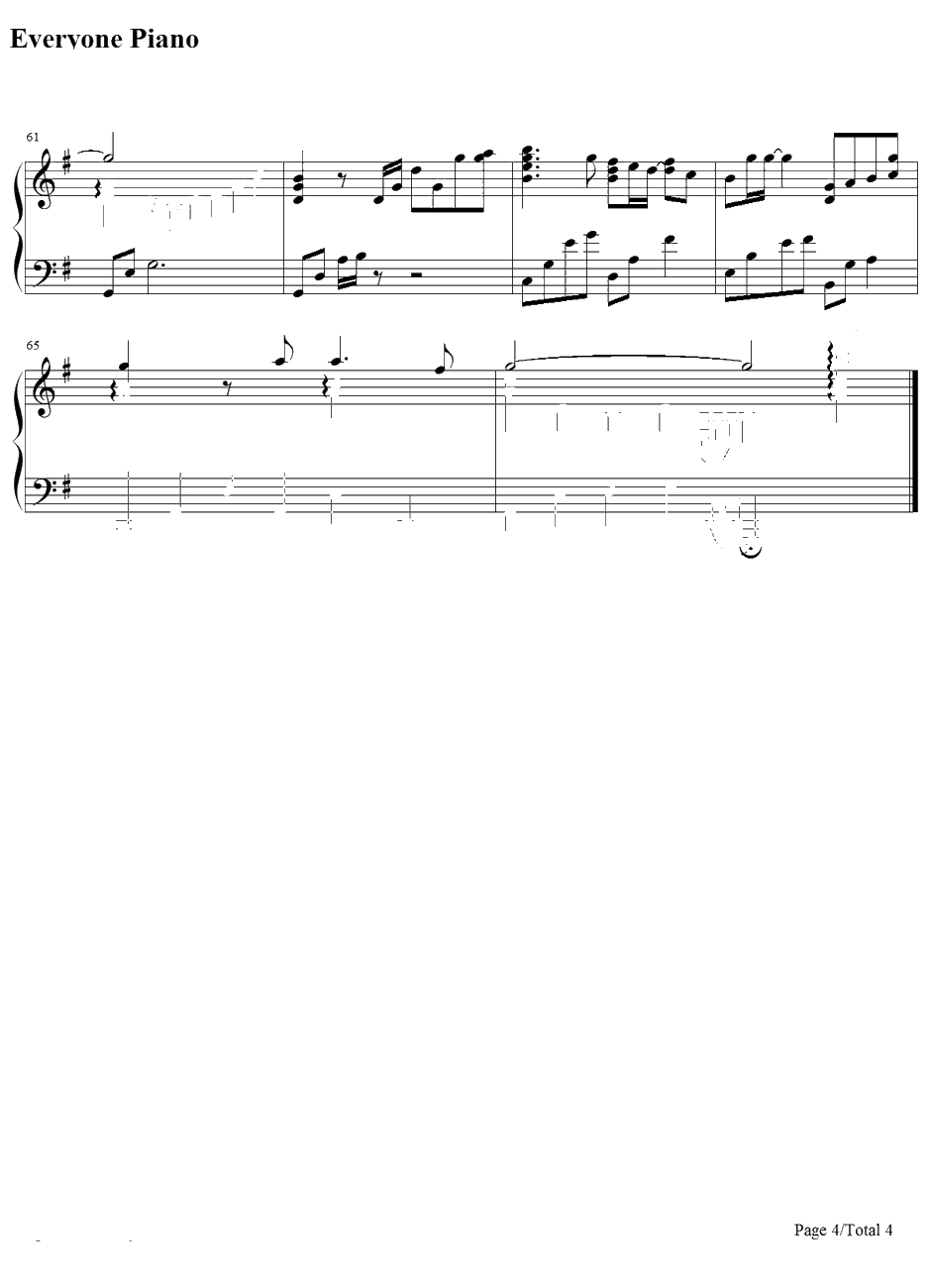 Heaven钢琴谱-滨崎步-忍主题曲4