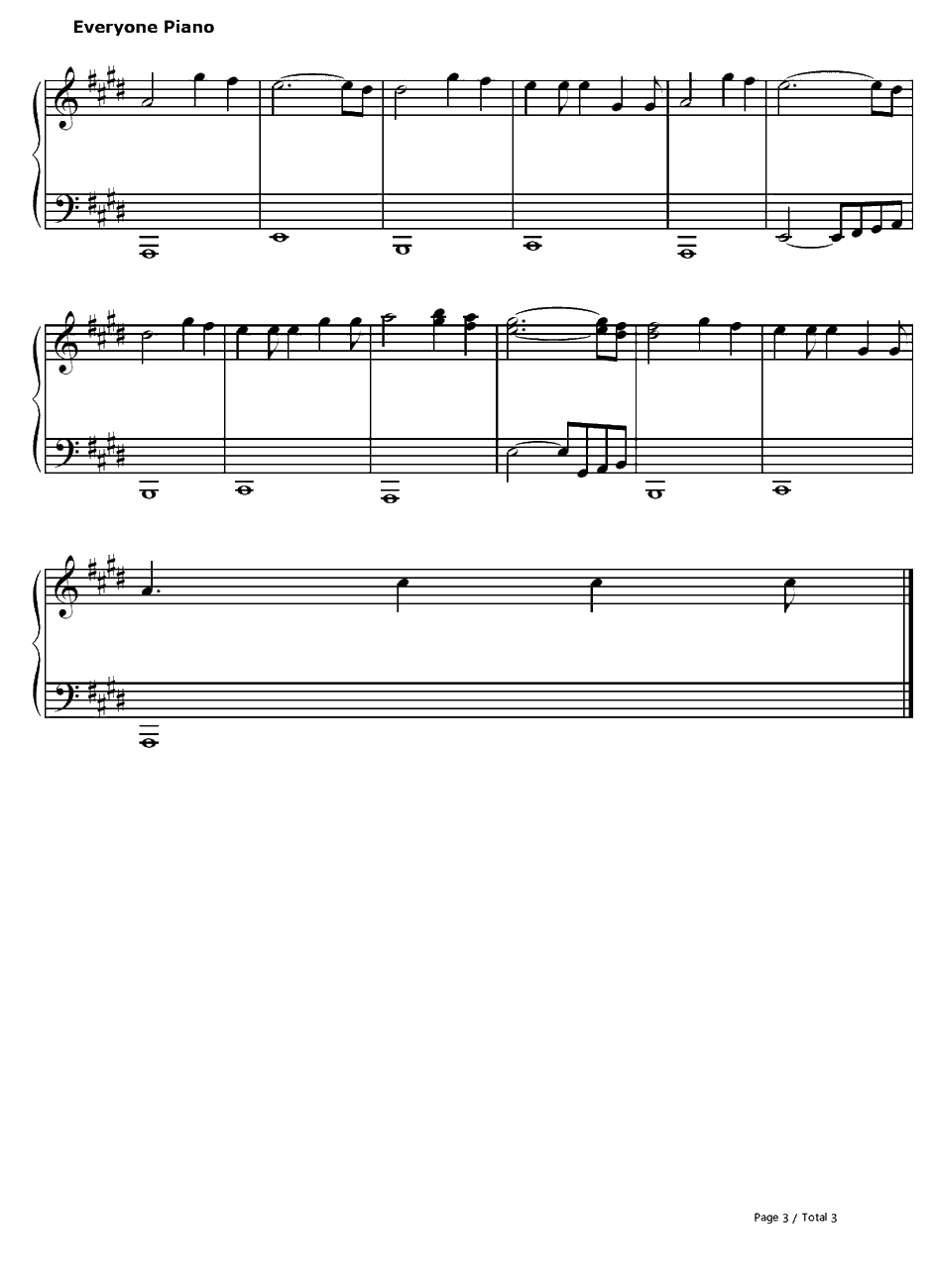 消せない罪钢琴谱-北出菜奈-钢之炼金术师ED13