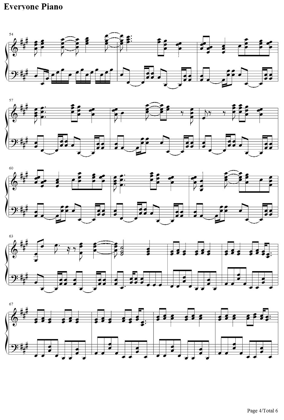 モノクロアクト钢琴谱-dorikofeat.初音ミク4