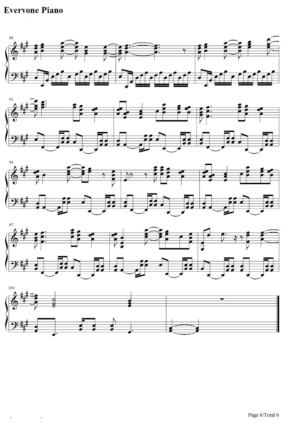 モノクロアクト钢琴谱-dorikofeat.初音ミク6