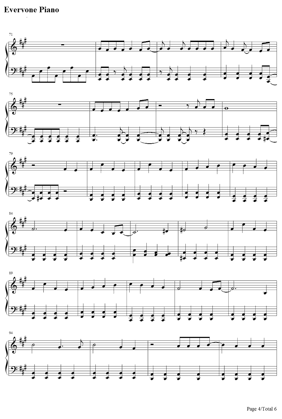 瞬間センチメンタル钢琴谱-SCANDAL-伤感瞬间-钢之炼金术师FULLMETALALCHEMISTED44