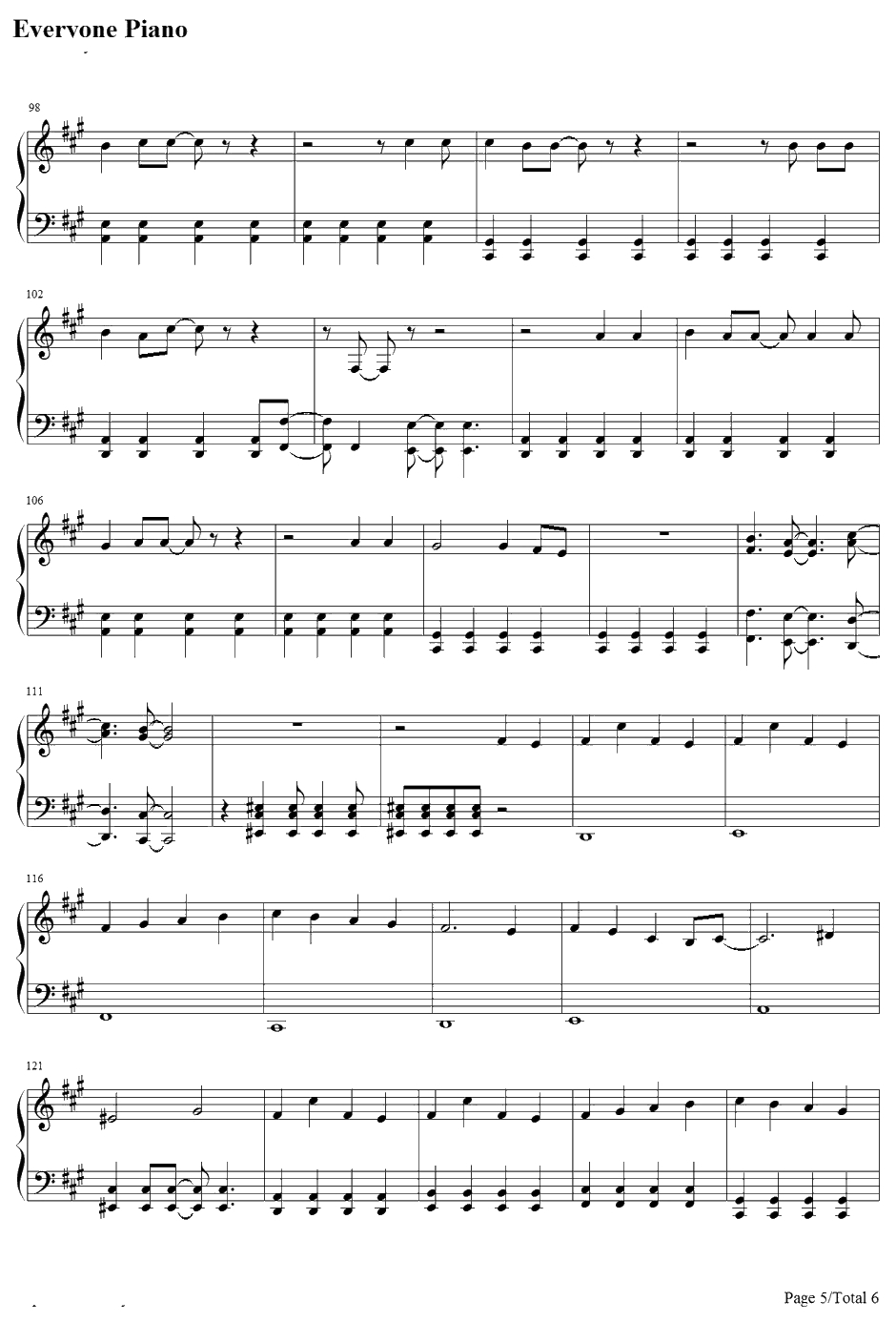 瞬間センチメンタル钢琴谱-SCANDAL-伤感瞬间-钢之炼金术师FULLMETALALCHEMISTED45