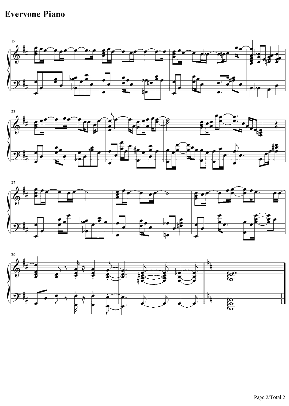 好きだから钢琴谱-加藤いづみ-喜欢你-我们的存在OST2