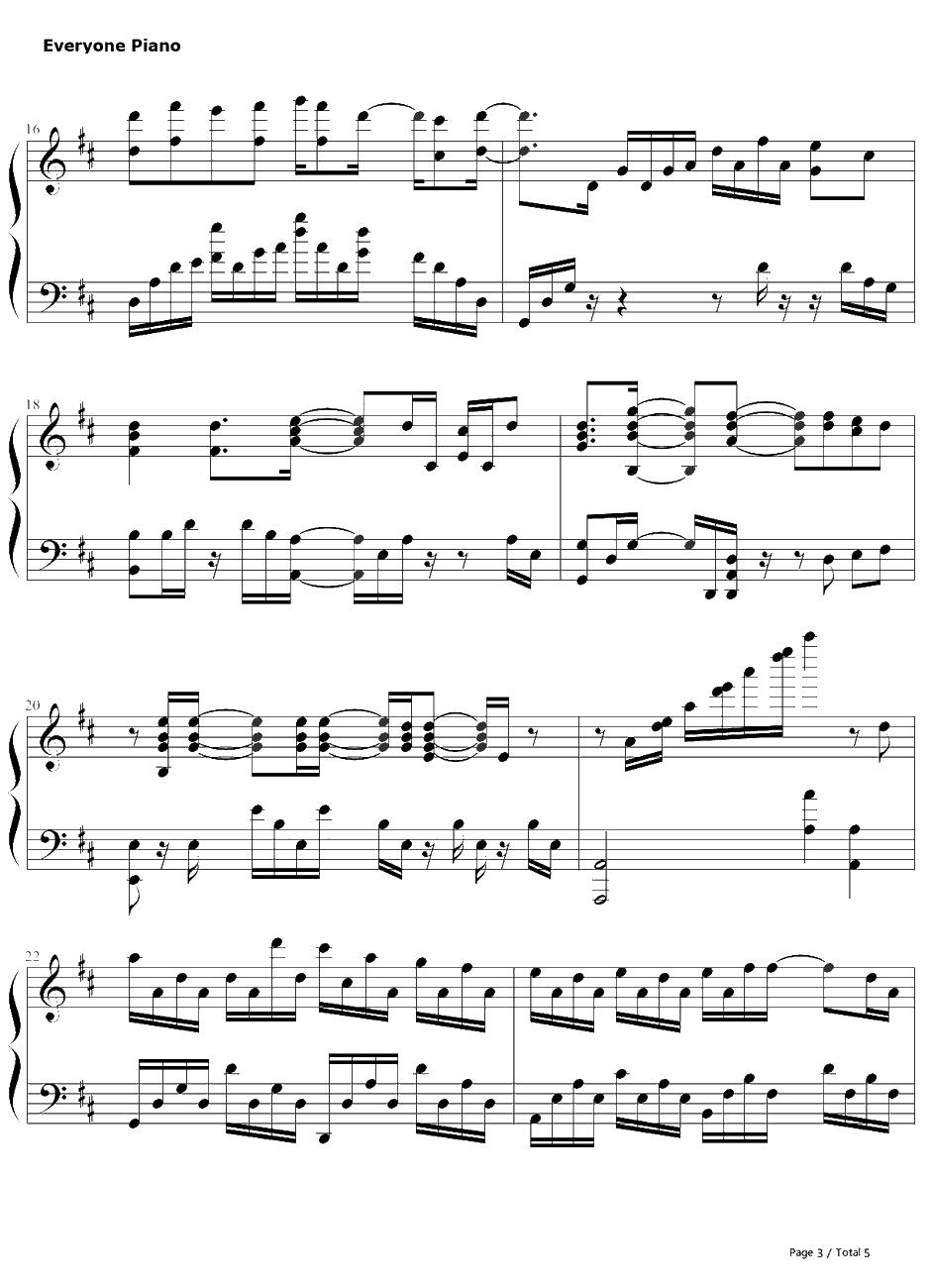 絵空事钢琴谱-nano.RIPE -散华礼弥OP3