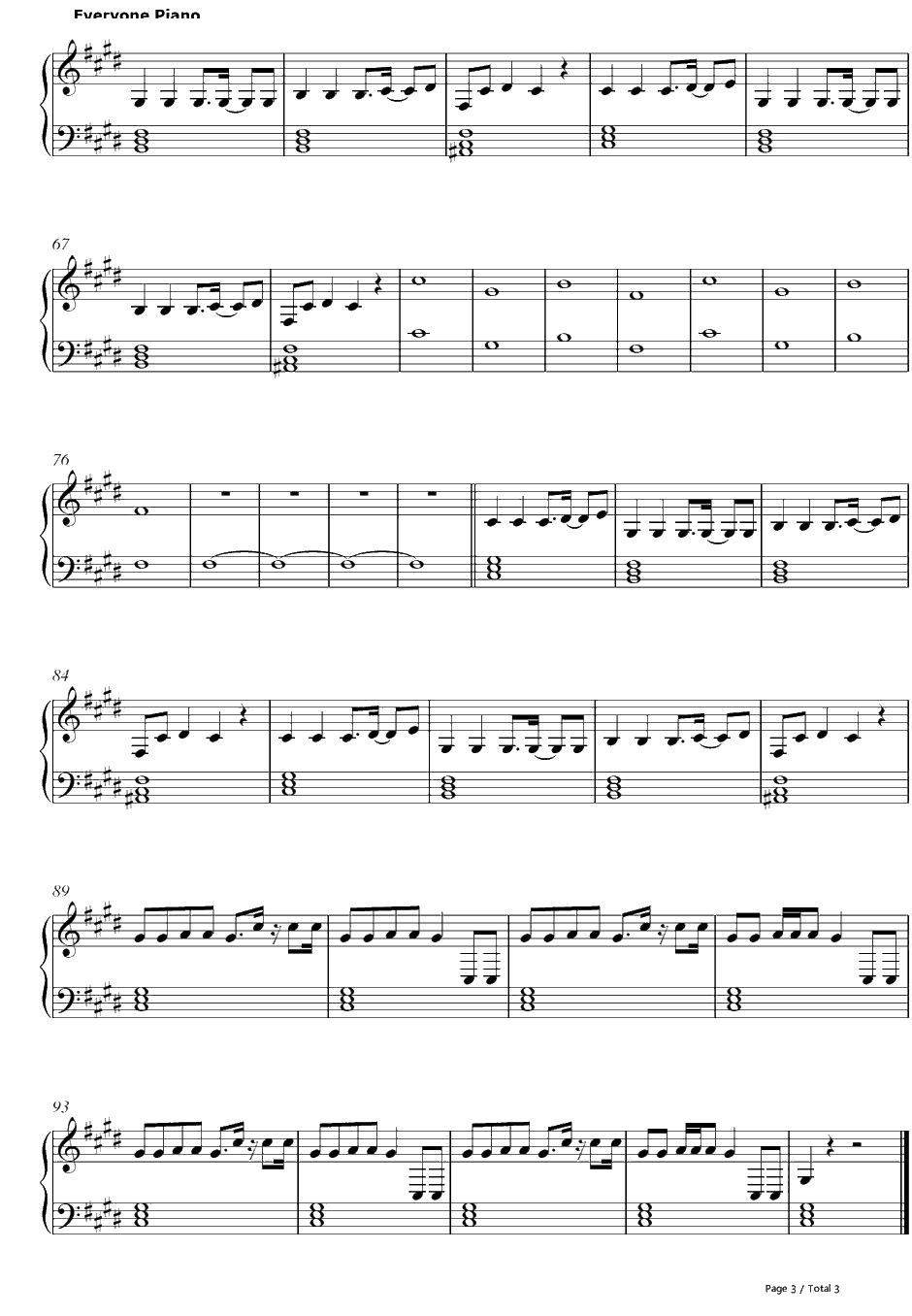 Dare(La La La)钢琴谱-Shakira3