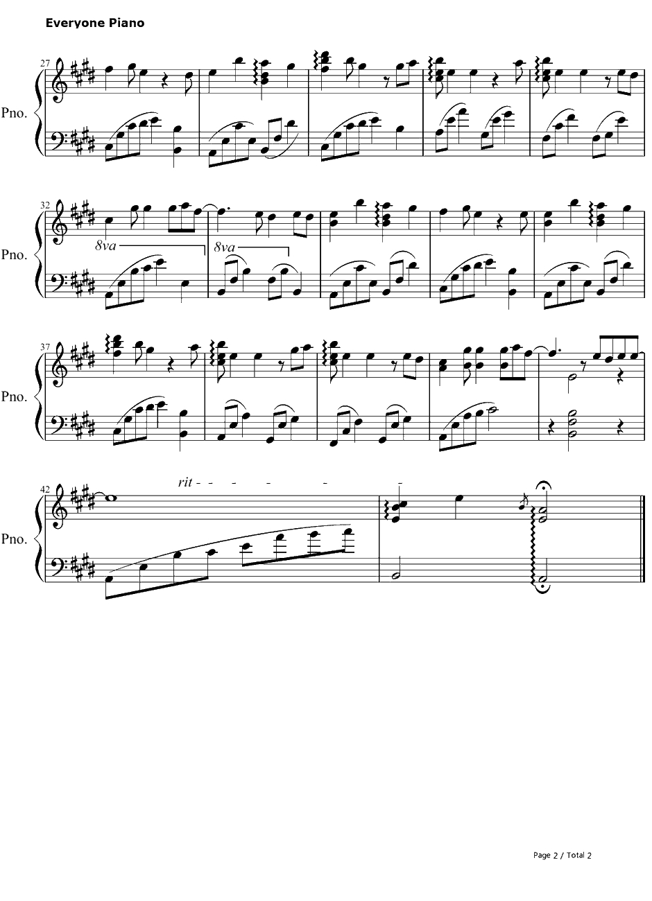 Going My Way钢琴谱-Yozuca*-女生万岁OP12