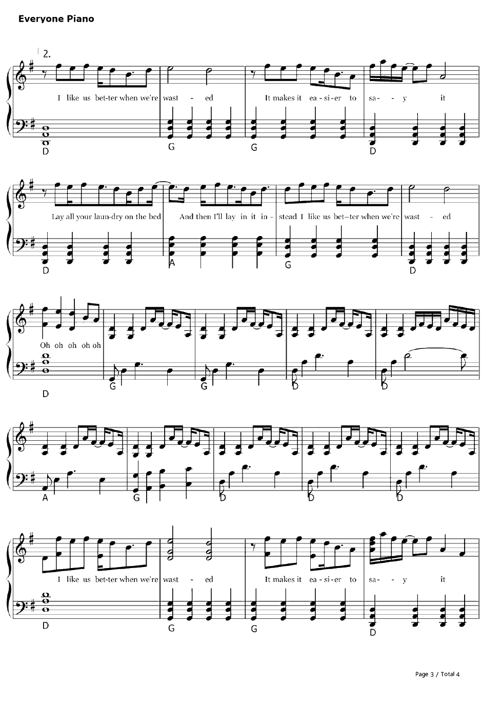 Wasted钢琴谱-Tiesto&MatthewKoma3