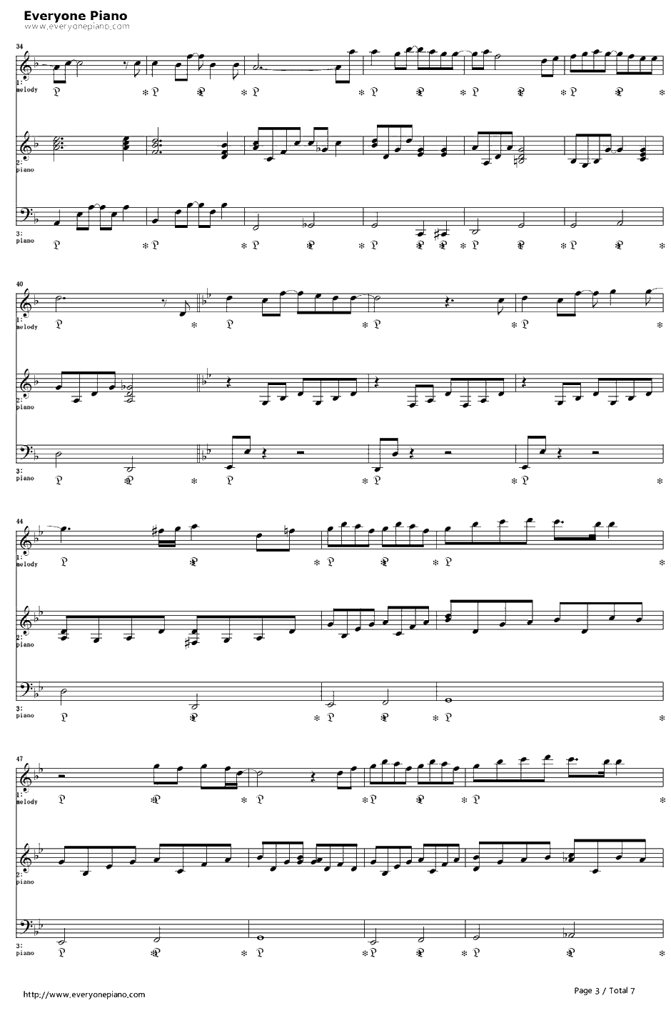 时空のたもと钢琴谱-Taja-1年戦争秘录主题歌3