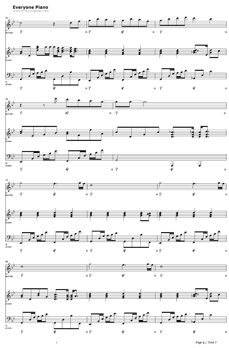 时空のたもと钢琴谱-Taja-1年戦争秘录主题歌6