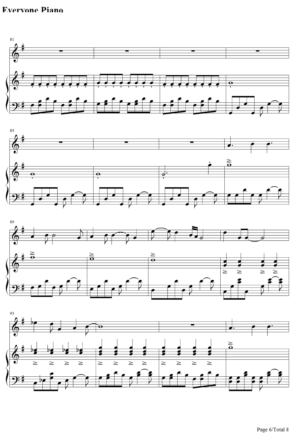 Wake Me Up When September Ends钢琴谱-GreenDay(绿日乐队)6