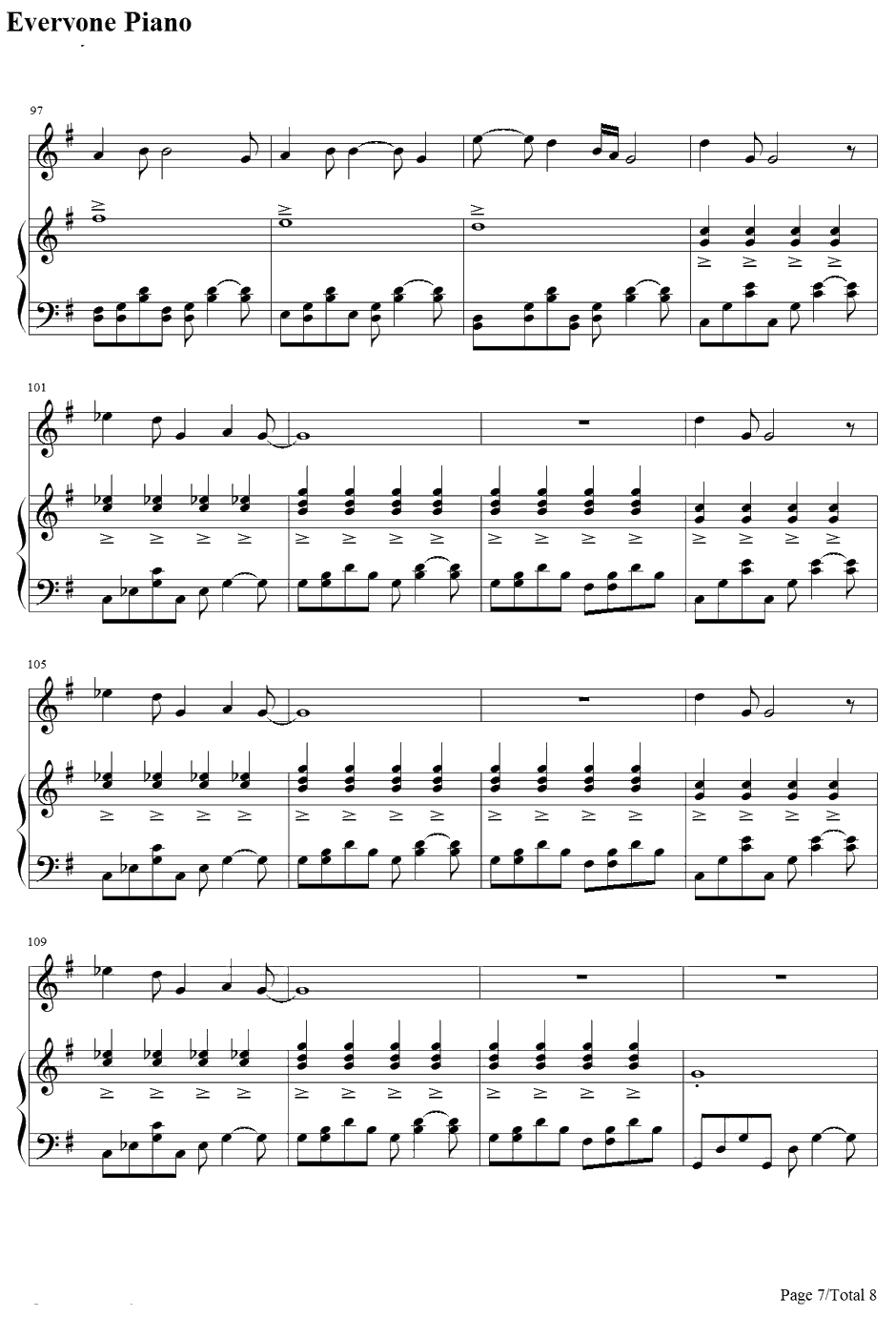 Wake Me Up When September Ends钢琴谱-GreenDay(绿日乐队)7