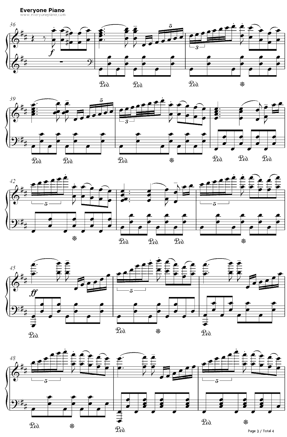 Scarlet Ballet钢琴谱-May'n-绯弹的亚里亚OP3