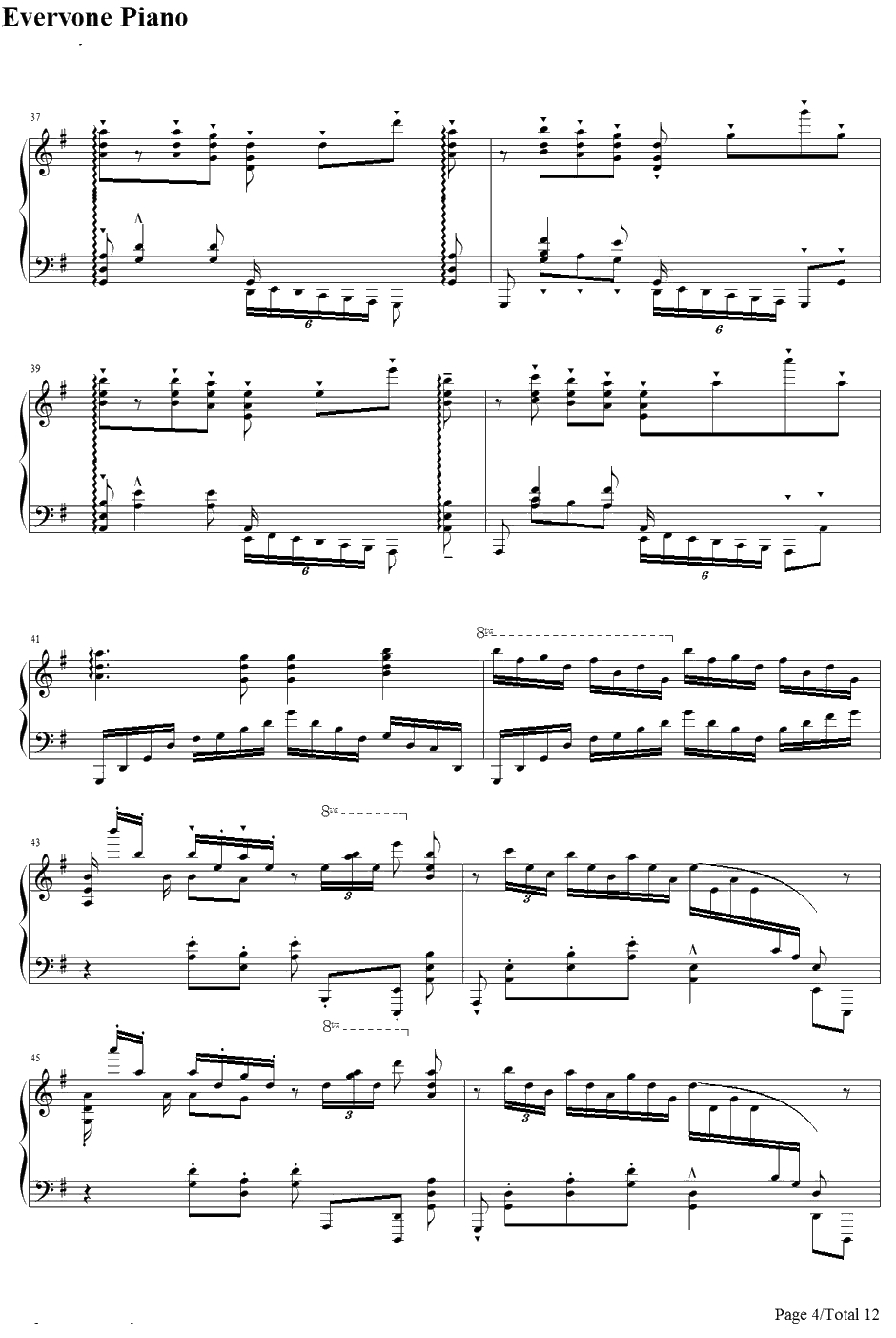 ココロ钢琴谱-镜音リン4