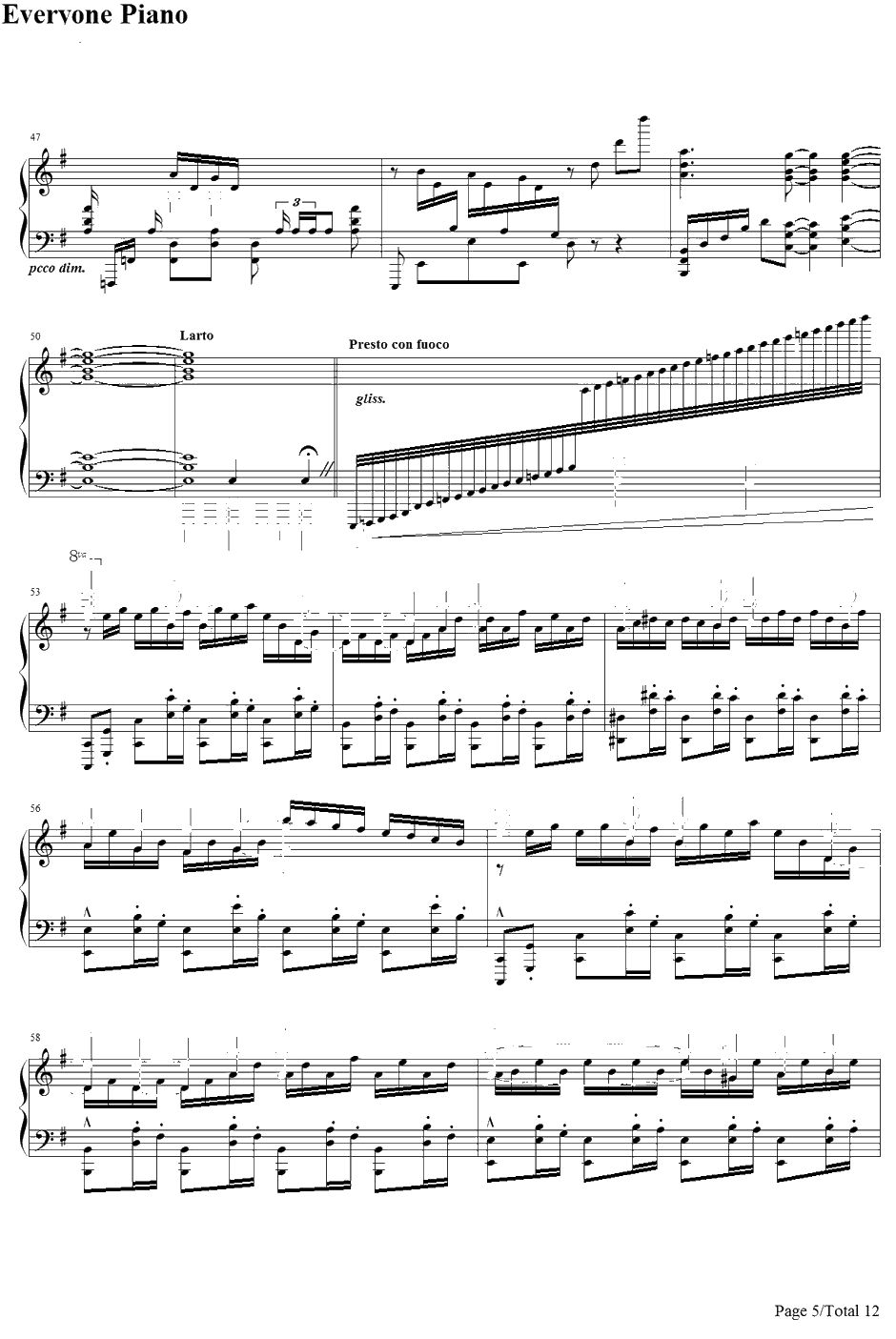 ココロ钢琴谱-镜音リン5